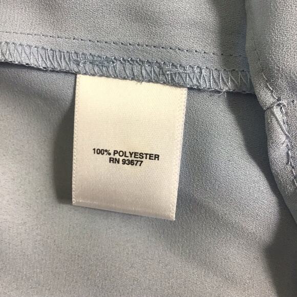 BELLE SKY Women Blouse Med NWT Blue ruffle Shirt Feminine Flowy office attire - Picture 4 of 8